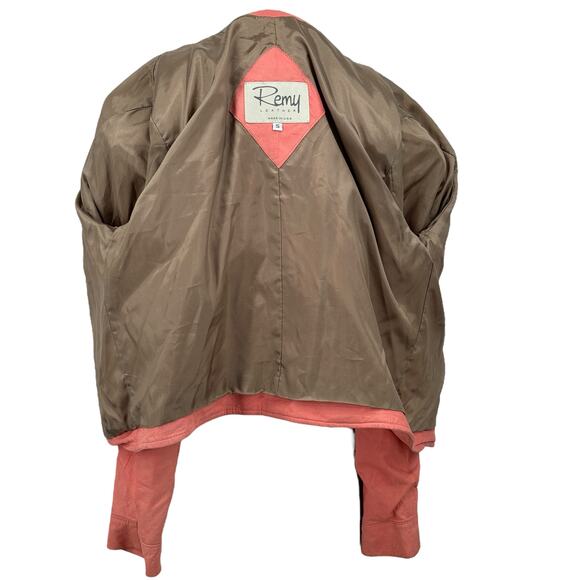 Remy Pleated Leather Jacket Womens SZ S Pink Retro Vintage Barbiecore 80s VTG - Picture 11 of 12